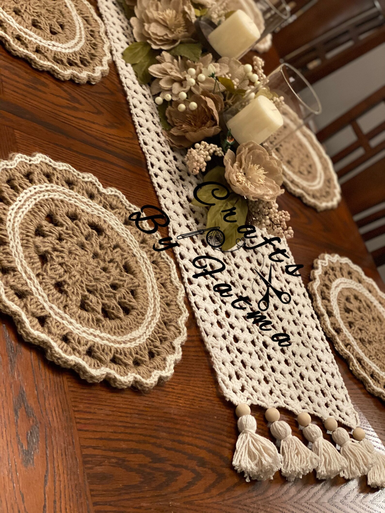 Farmhouse Jute Placemat/ Vintage Placemat/ Rope Placemat Etsy