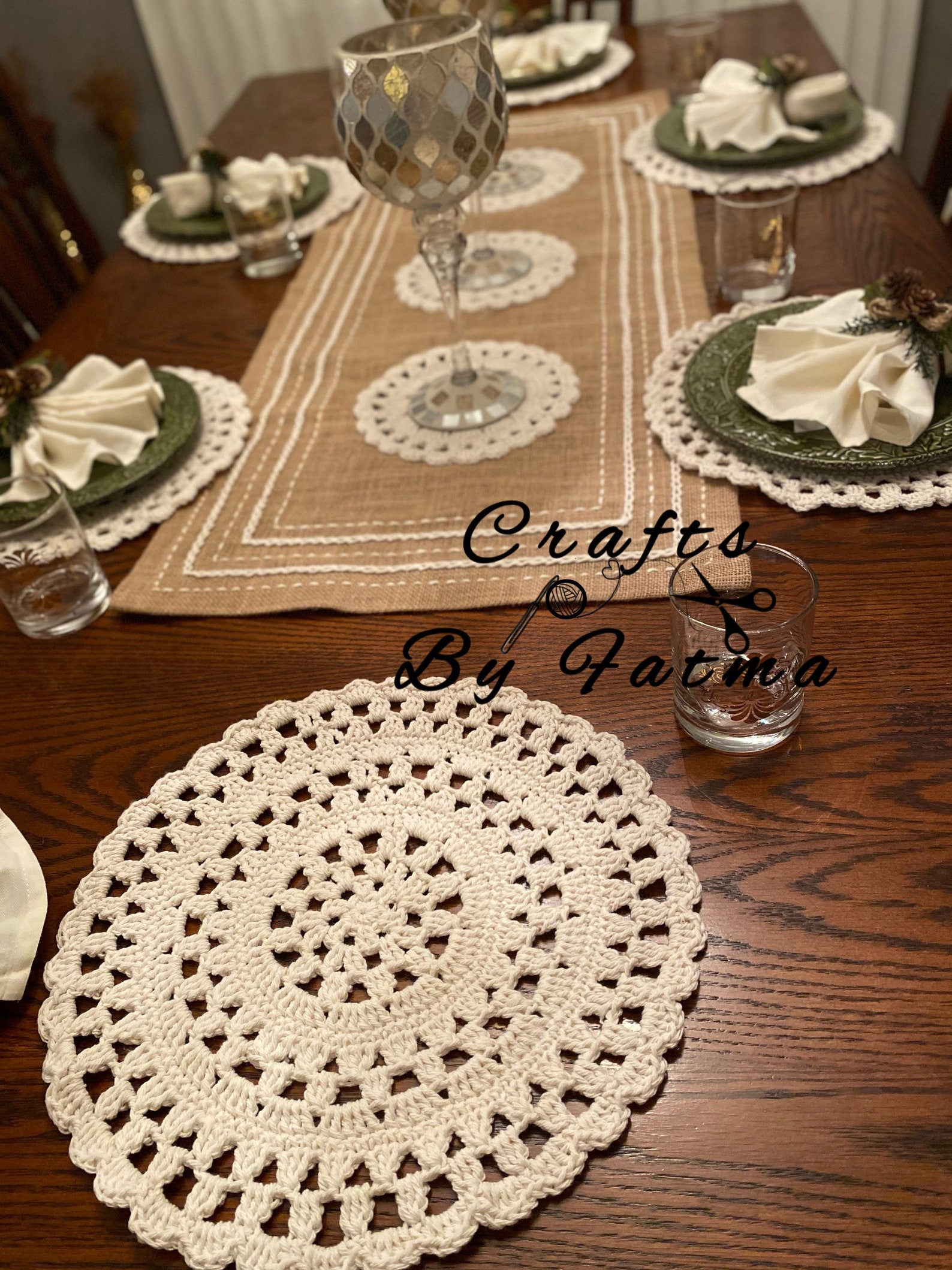 Crochet Placemat Etsy