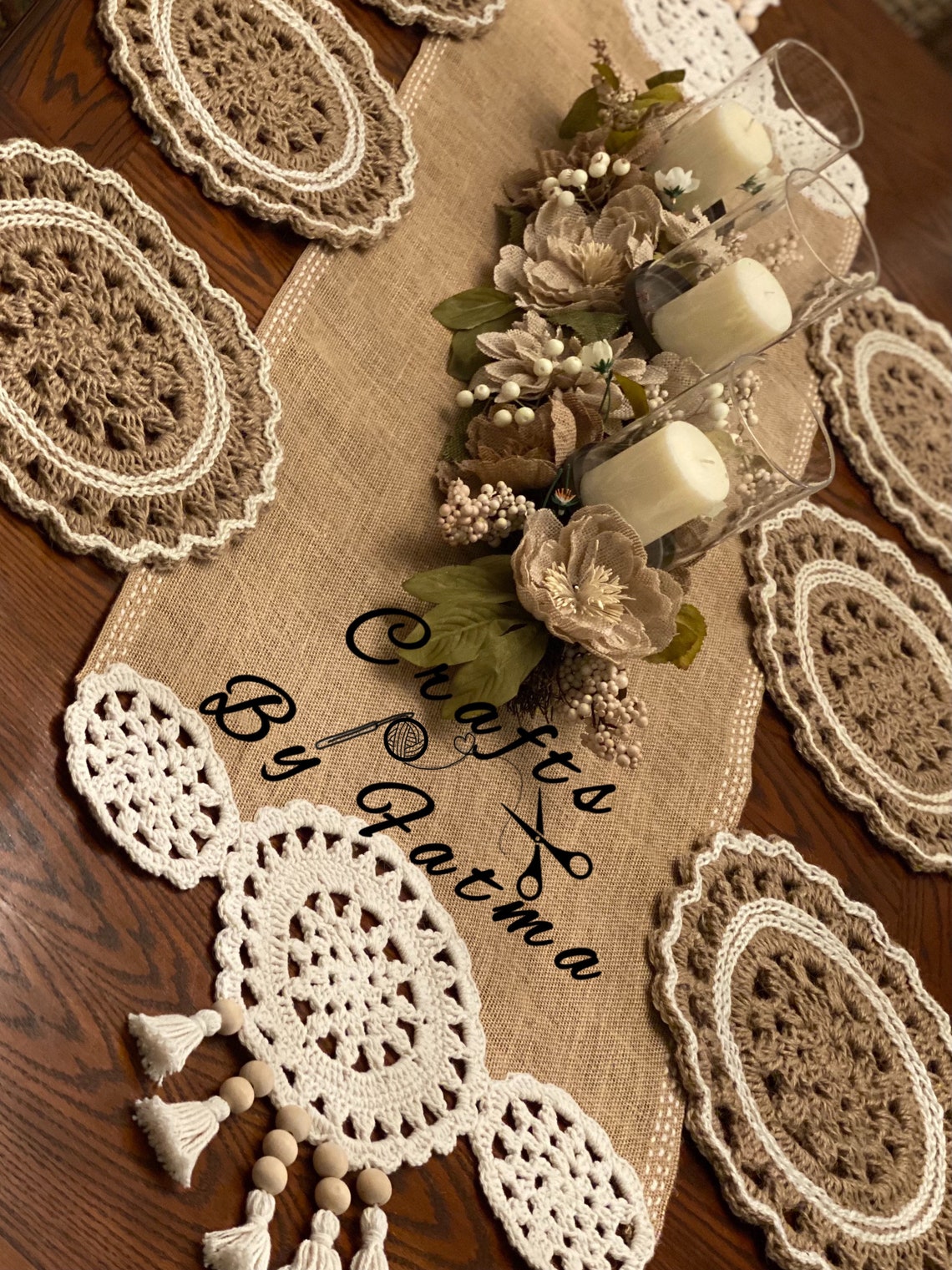 Farmhouse Jute Placemat/ Vintage Placemat/ Rope Placemat Etsy