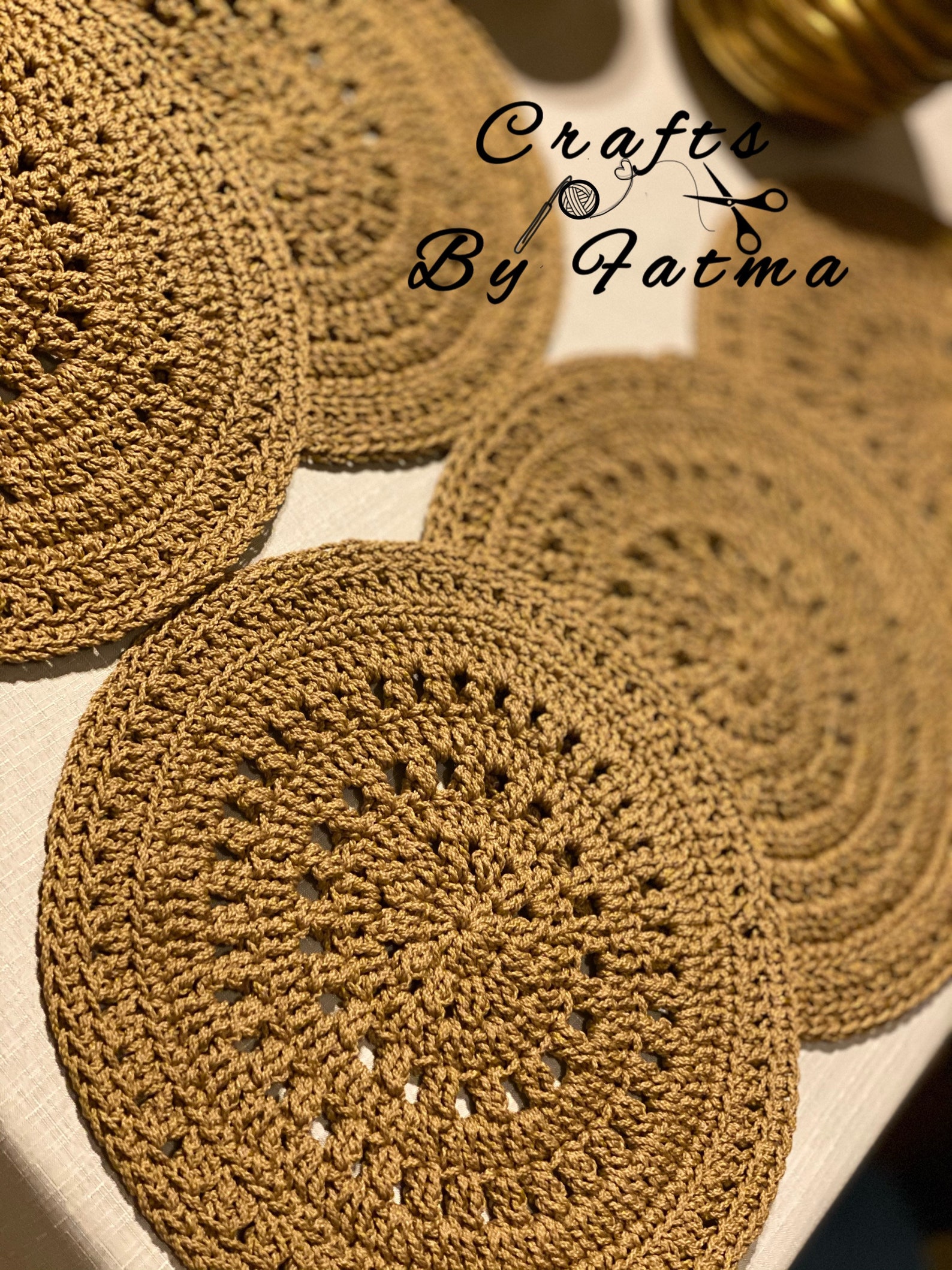 Craft Cord Crochet Placemat Etsy