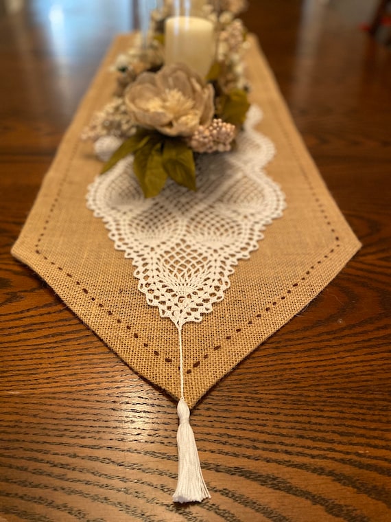 Vintage Crochet Table Runner Etsy