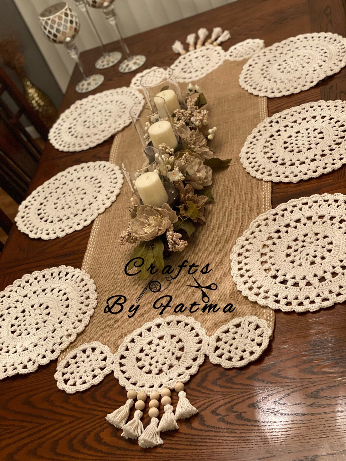 Crochet Placemat Etsy