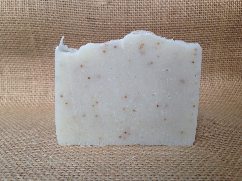 ON SALE Hand and Foot Scrub Soap, with Pumice, Shredded Loofah, Strawberry Seeds Vegan, All Natural, Unscented, Exfoliating image 2
