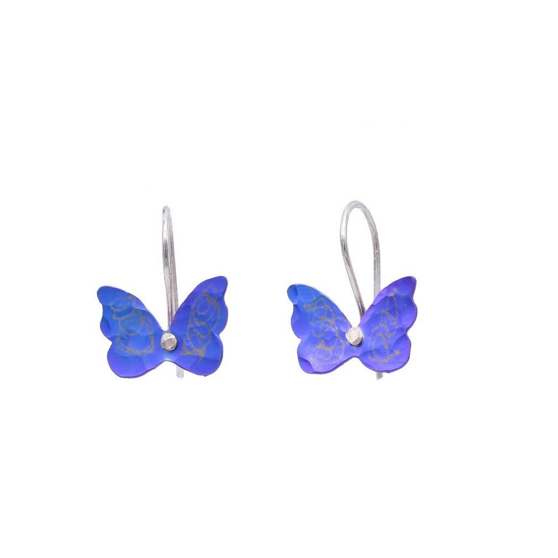 Dangle Butterfly Titanium Earrings for nature lover gift image 8