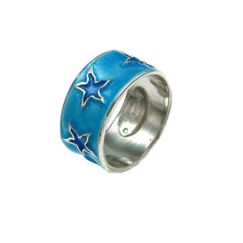 Silver mermaid starfish ring