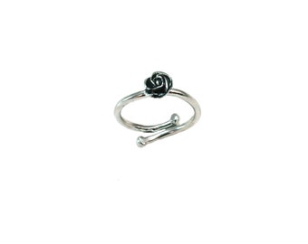 Silver Tiny Rose Ring