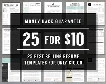 resume template etsy