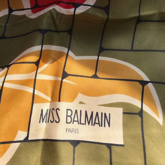 MISS BALMAIN SCARF / Vintage silk scarf / Designe… - image 6