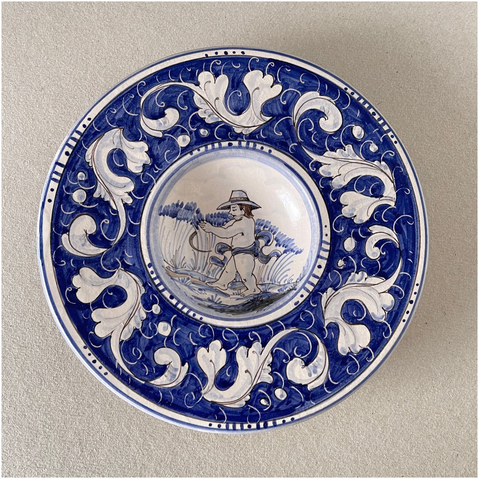 イタリア製　rampini皿　プレート　8セット RAMPINI HANDPAINTED PLATE / Italian Vintage Ceramic Plate / Decor