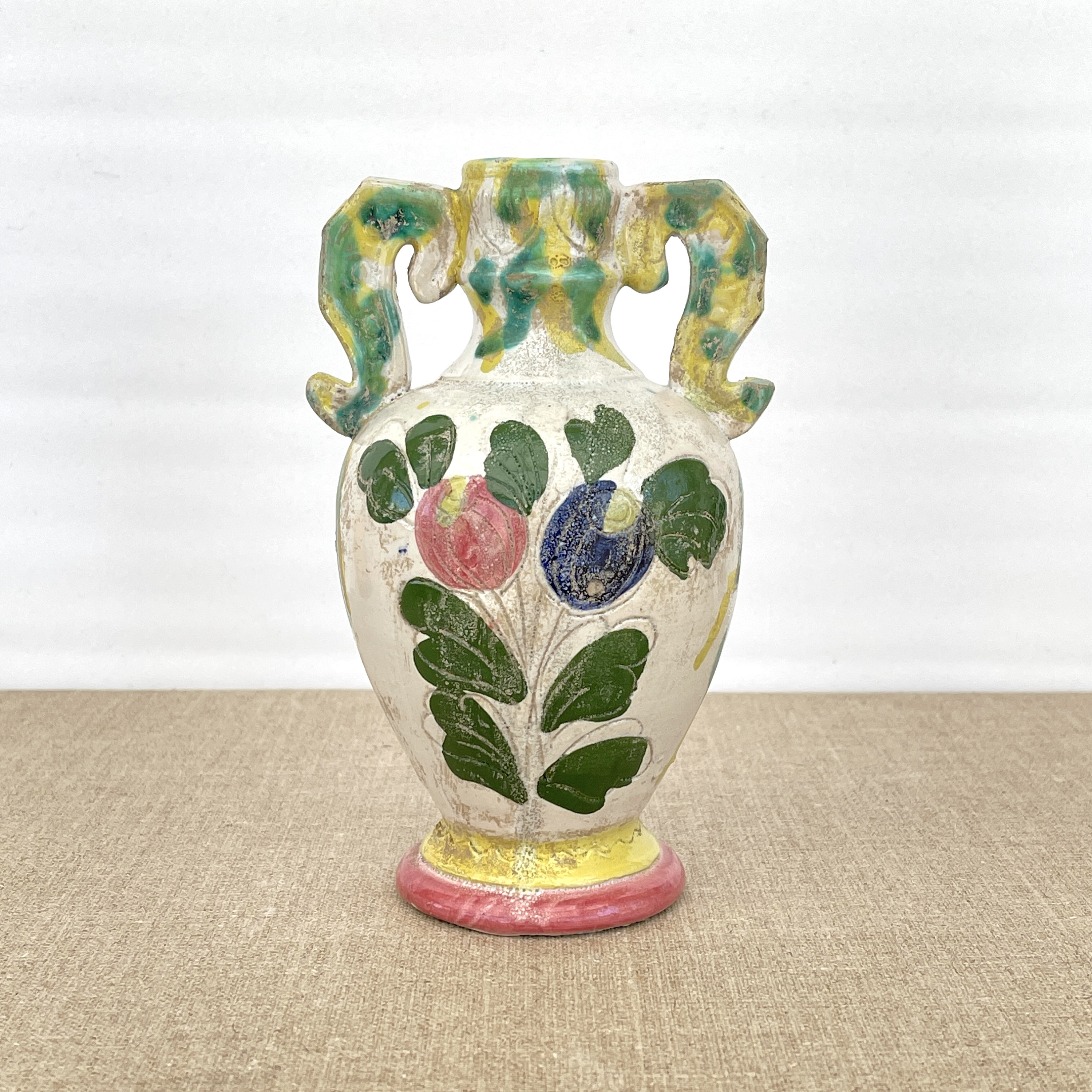 Vase En Poterie italienne/Signé