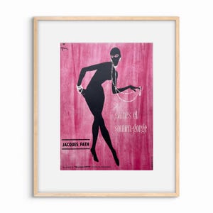 ANUNCIO ORIGINAL FRANCÉS / Página de revista antigua / Objeto de colección / Mediados de siglo / Decoración de pared / Arte mural / Papel antiguo / Póster publicitario / Jacques Fath