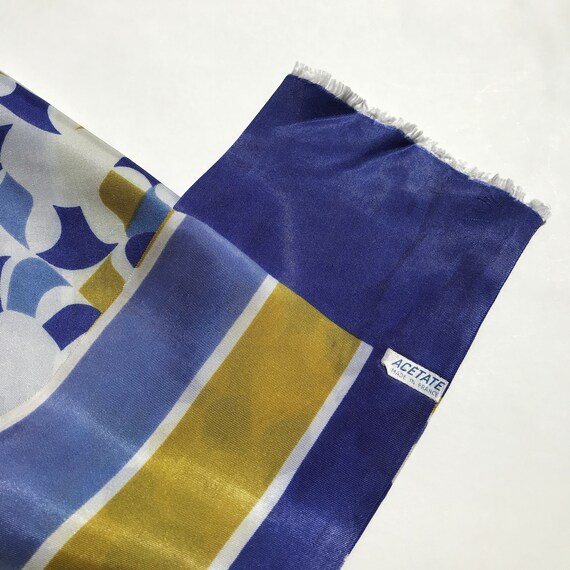 FRENCH RETRO SCARF / Vintage scarf / Acetat / Lon… - image 4