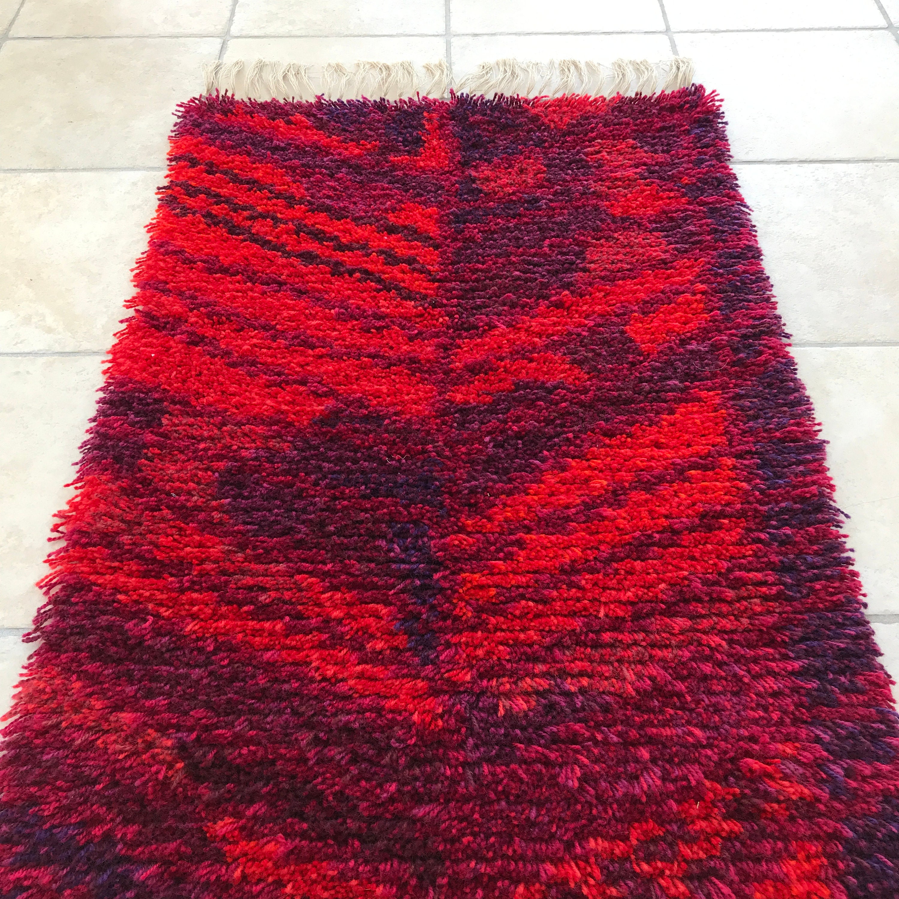 Suédois Handmade Rya/Tapis