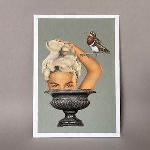 COLLAGE ANALOGICO ORIGINALE / Collage su carta / Unico nel suo genere / Carta vintage / Libri e riviste riciclate / Decorazioni murali / Decorazioni per la casa
