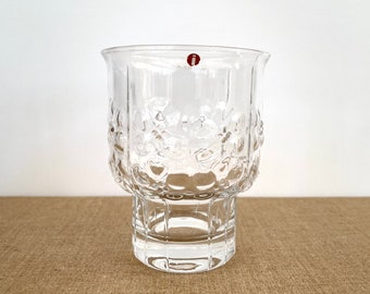 IITTALA GLASS VASE / Leinikki / Design Jorma Vennola / Made in Finland / 80s / Finish glass / Home decor / Floral