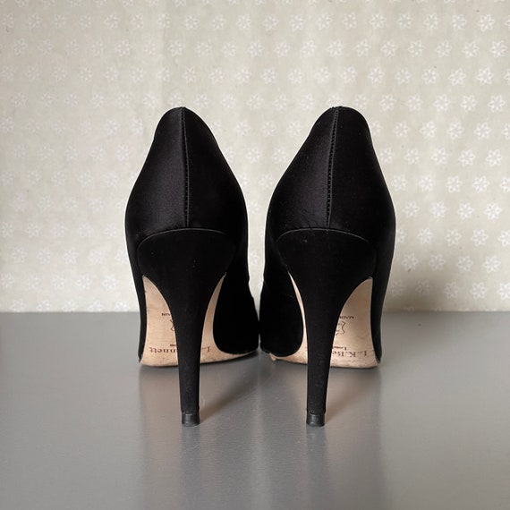 L.K. BENNETT shoes / High heels / Black satin / G… - image 4