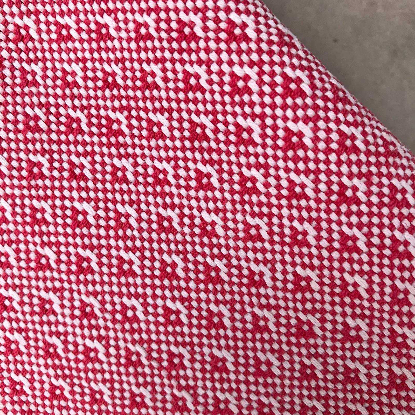 Nappe Suédoise Vintage/Tissu Rustique Grand Blanc Rouge Scandinave Coton Épais Décoration Intérieure