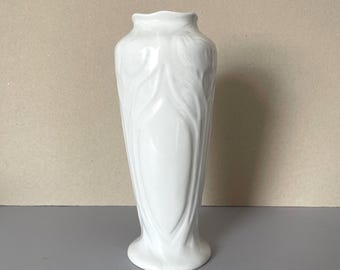 Jarrón de porcelana vintage / Jarrón francés vintage / Art déco / Art Nouveau / Coleccionable / Blanco