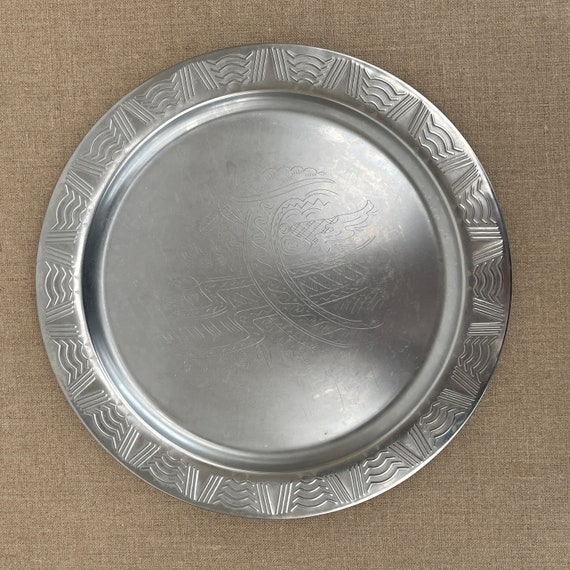 MITAB VINTAGE TRAY / Swedish Design / Crome Plated / Round / - Etsy