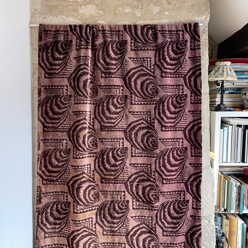 ART DECO DRAPERY / French Vintage / Panel Curtain / Curtain / Etsy