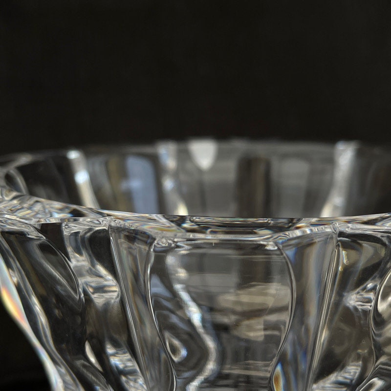 Orrefors Crystal Bowl: Vintage Swedish Glass Vase, Olle Alberius