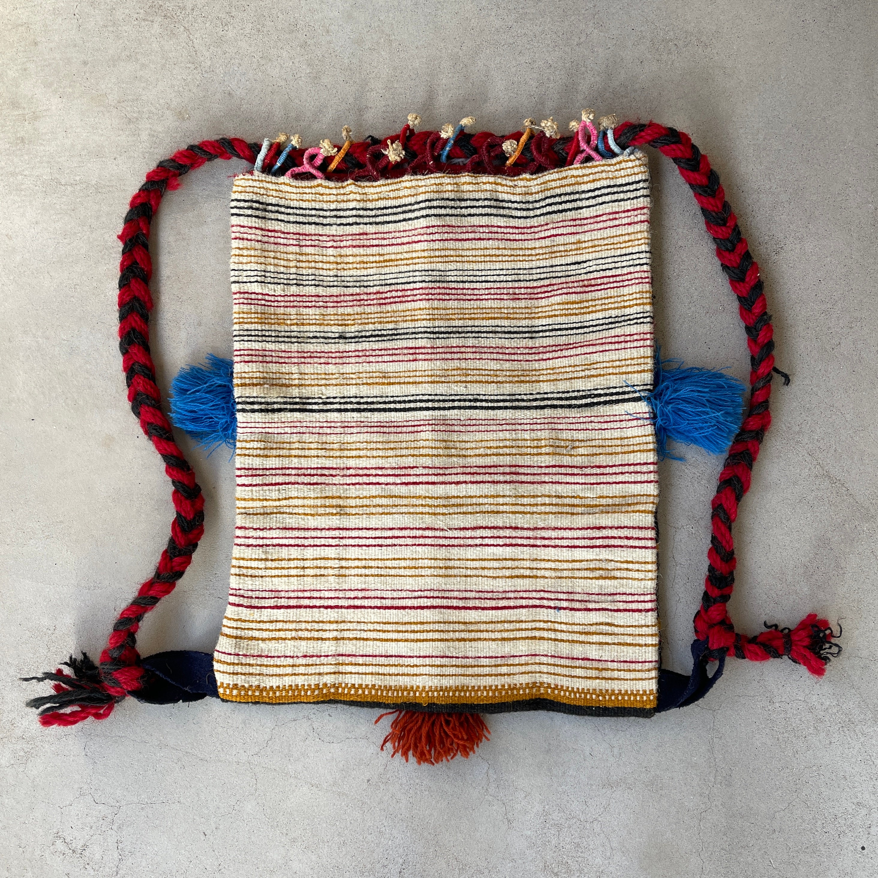 BOHO WOVEN BACKPACK / Vintage Rucksack / Travel Hippie Bag  display picture 1