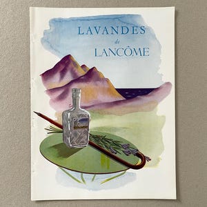 PUBBLICITÀ ORIGINALE FRANCESE / Pagina di rivista vintage / Da collezione / Metà secolo / Decorazione murale / Arte murale / Carta vecchia / Manifesto pubblicitario / Profumo Lancome