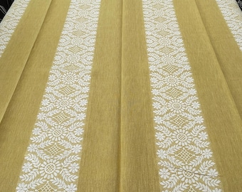Vintage Swedish Cotton Tablecloth: X-large Multicolor Stripe
