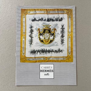 ANUNCIO ORIGINAL DE HERMÈS / Página de revista vintage / Objeto de colección / Decoración de pared / Arte de pared / Papel antiguo / Póster publicitario / Francés / Carrés / Bufanda