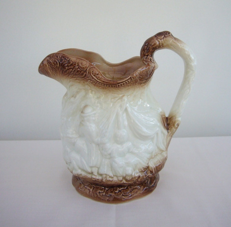 staffordshire Vintage Jug/Burleigh Ironstone Angleterre Céramique Grès Poterie Service Glaçure Piche