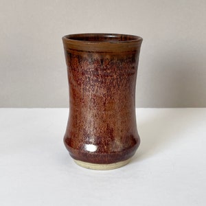 VASO IN CERAMICA FRANCESE / Vaso in ceramica vintage / Fatto a mano / Marrone / Argilla ceramica / Arredamento per la casa / Rustico naturale