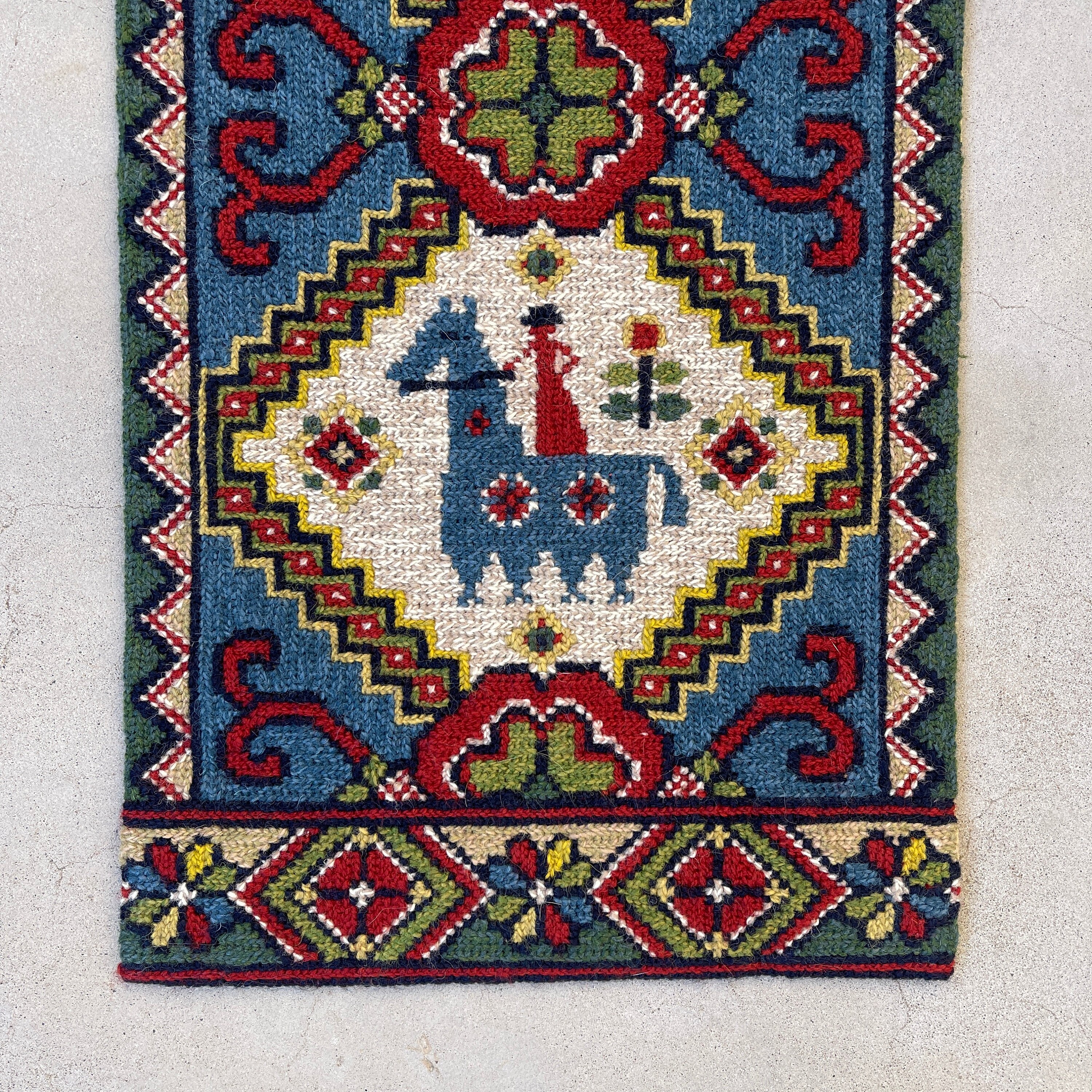 Tapisserie Vintage Suédoise/Tenture Murale Fait à La Main Scandinave Années 60 70 Broderie Twistsöm