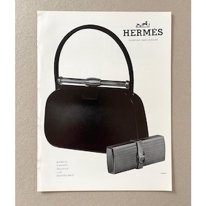 ANUNCIO ORIGINAL DE HERMÈS / Página de revista vintage / Coleccionable / Decoración de pared / Arte mural / Papel antiguo / Póster publicitario / Francés / Bolso
