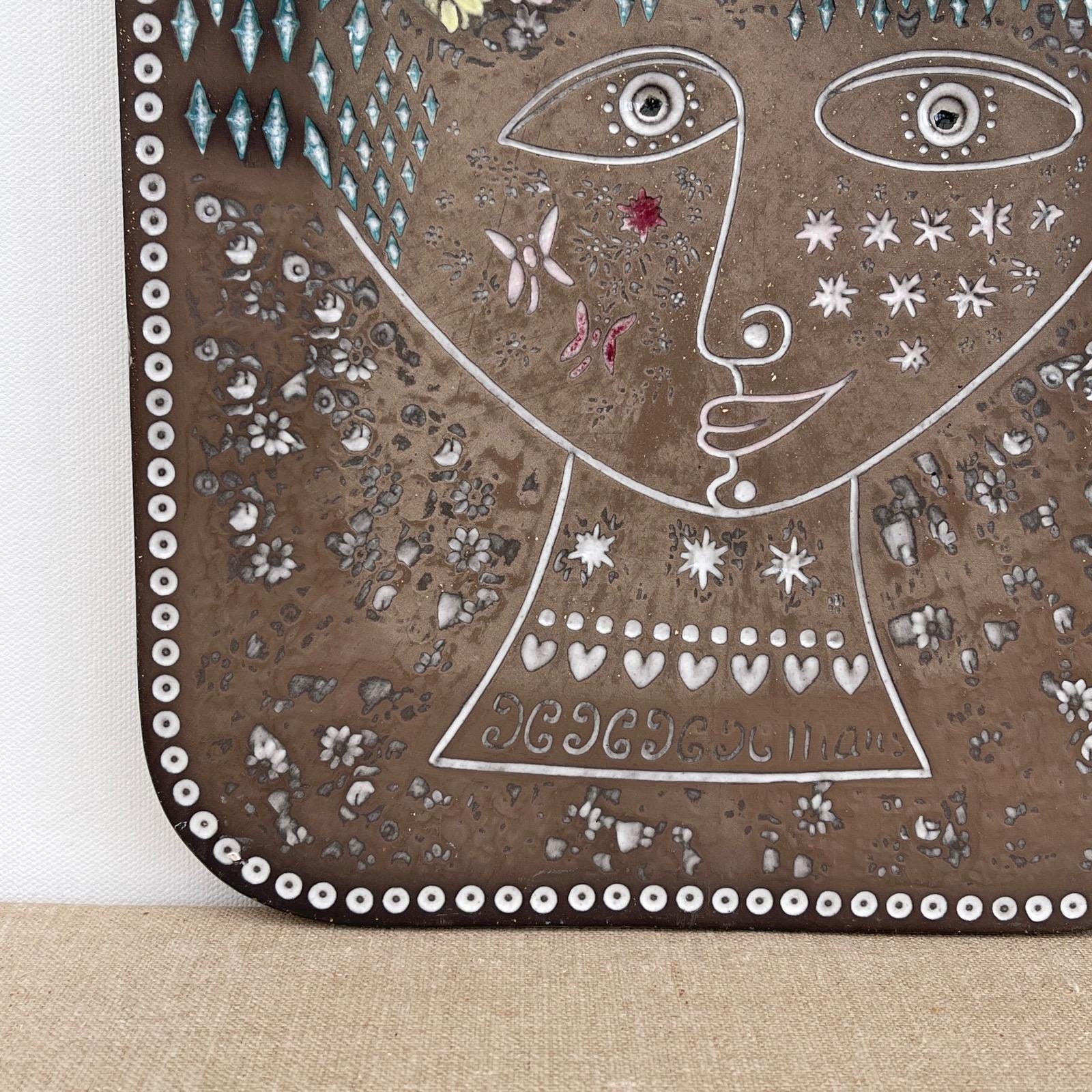 ミッドセンチュリーモダン陶板：マリ・シムルソン・ウプサラ・エクビー