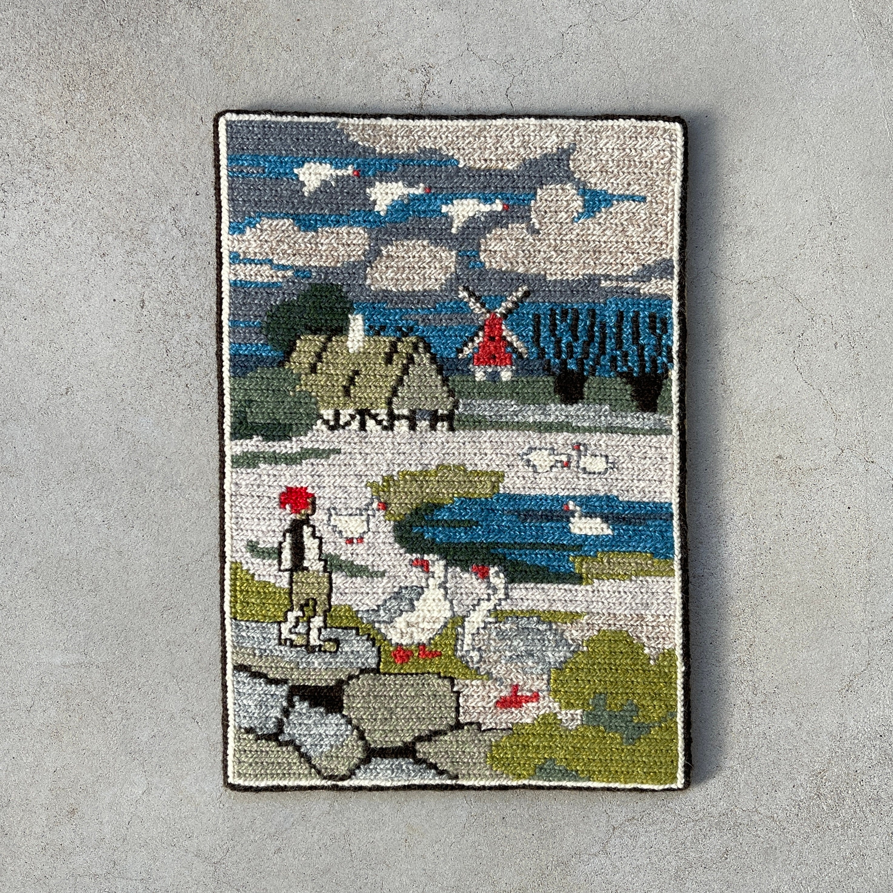 Tapisserie Vintage Suédoise Lin Et Laine - Style Traditionnel Nordique MCM