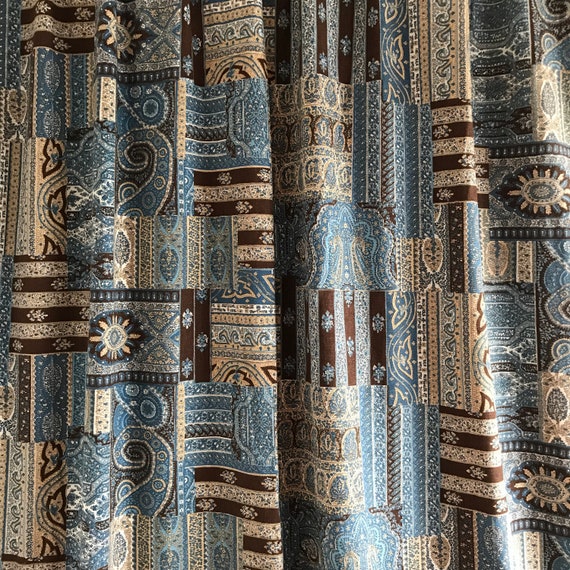 French Vintage Curtain Drapery Fabric Heavy Home Decor Etsy