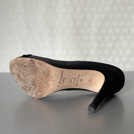 L.K. BENNETT shoes / High heels / Black satin / G… - image 5