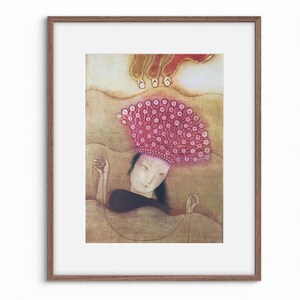 PAGINA ORIGINALE DEL LIBRO / Pagina di un libro d'epoca / Fiaba cinese / Decorazione murale / Carta vecchia / Anni '60 / Illustrazione di Eva Bednarova