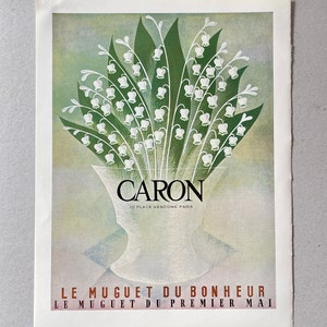 ANUNCIO ORIGINAL FRANCÉS / Página de revista vintage / Coleccionable / Mediados de siglo / Decoración de pared / Arte de pared / Papel antiguo / Afiche publicitario / Eau de toilette