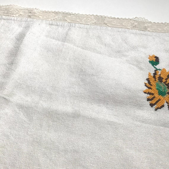 テーブルクロス ヴィンテージ 刺繍 フランス デンマーク ヴィンテージ 刺繍クロス 大判268x130cm