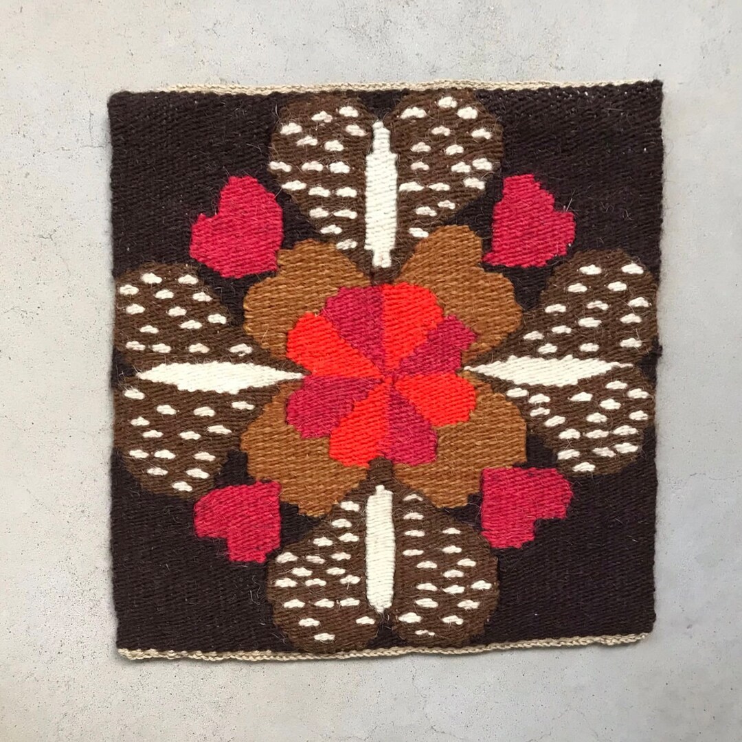 Tapis Mural Vintage Turc à Motif Chien Pointer Et Fleurs - Décoration Rétro, Multicolore - Occasion Bon état
