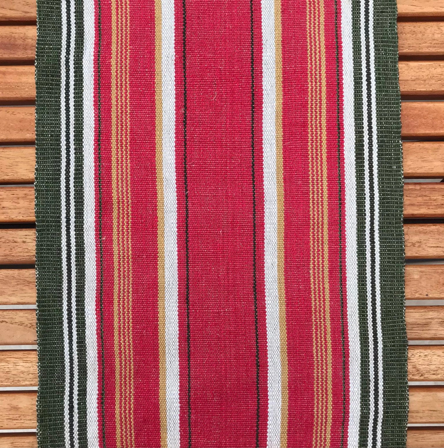 Suédois Tissé Tablerunner/Topper en Lin Vintage Design Scandinave Rayures Rustique Cottage Country T