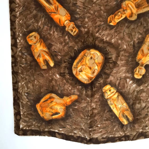 VINTAGE SILK SCARF / Mid century / 50s / 60s / Re… - image 3