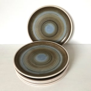Vintage Longchamps Plate: Set of 6 handpainted ceramic dishes, 70s French Decor image 5