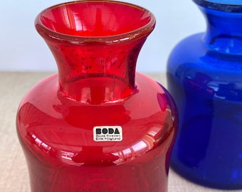 Erik Hoglund Kosta Boda Art Glass Vase - Sueco moderno de mediados de siglo
