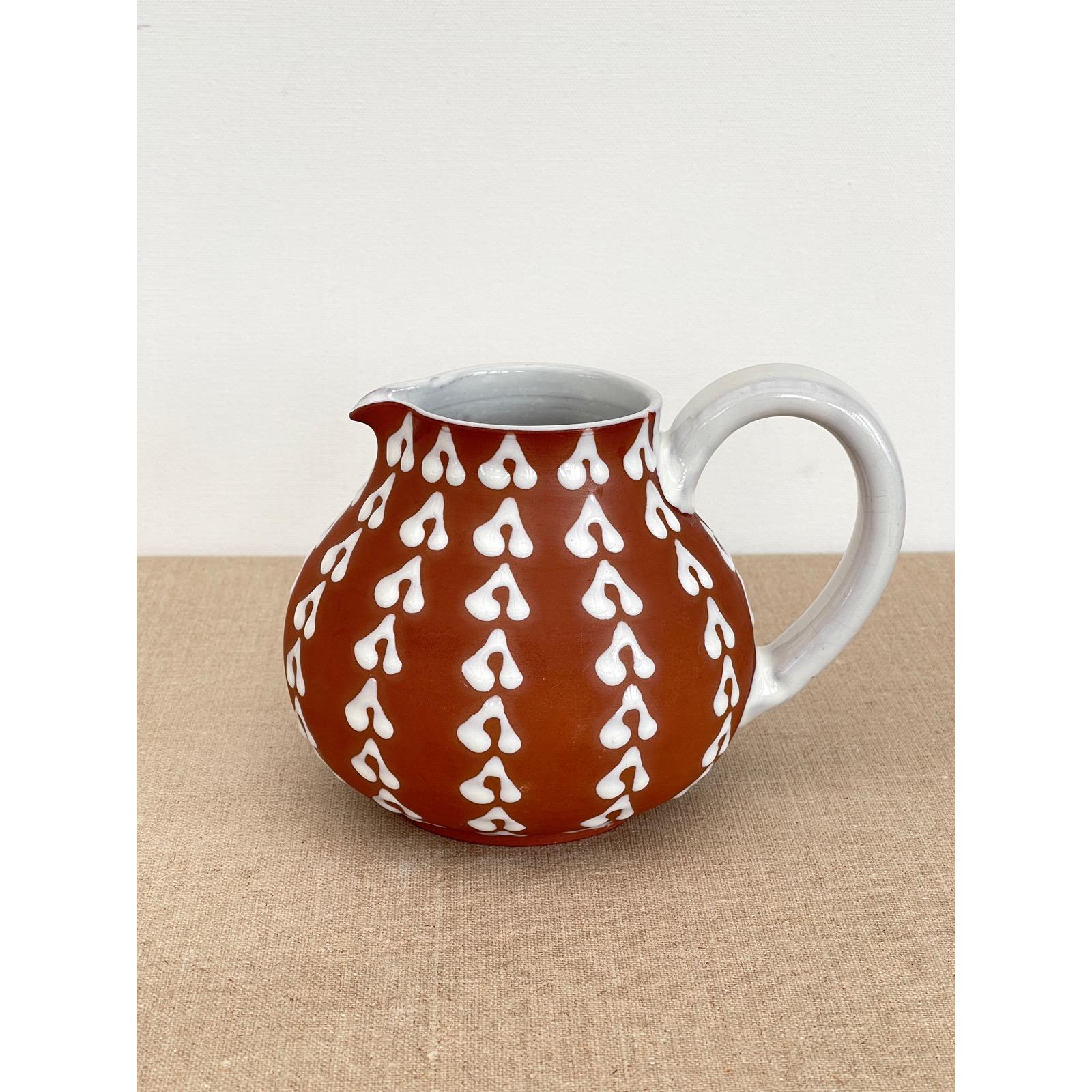Zeuthen Denmark Ceramic Pitcher: Mid-century Modern Scandinavian