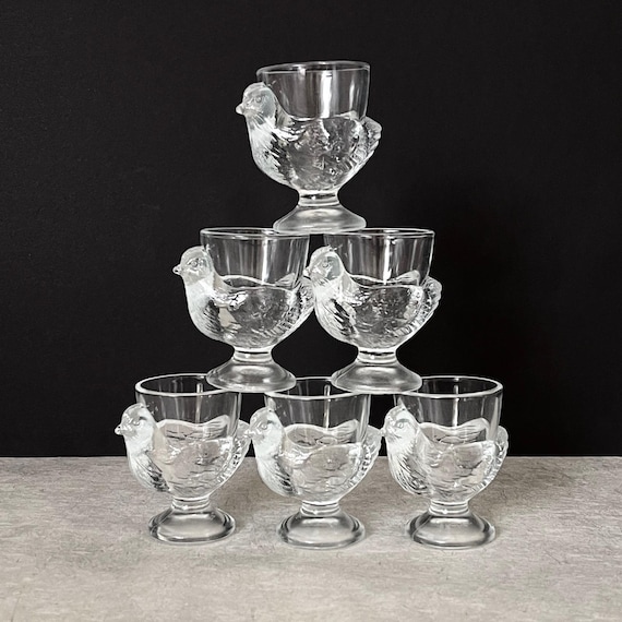 4 coquetiers poule made in France vintage - Arts de la table 4 coquetiers poule made in France vintage - Arts de la table
