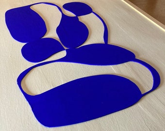Original work - Royal Blue Shapes - Papercut - 60x80