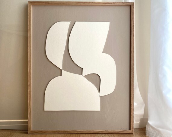 Original work - Nude Shapes - Papercut - 40x50
