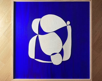 Original work - Blue Shapes - Papercut - 50x50